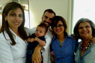 Dra.Avelina, Miguel (bebê), Pedro, Lorena e Lena. (Foto>Isabel Cristina)